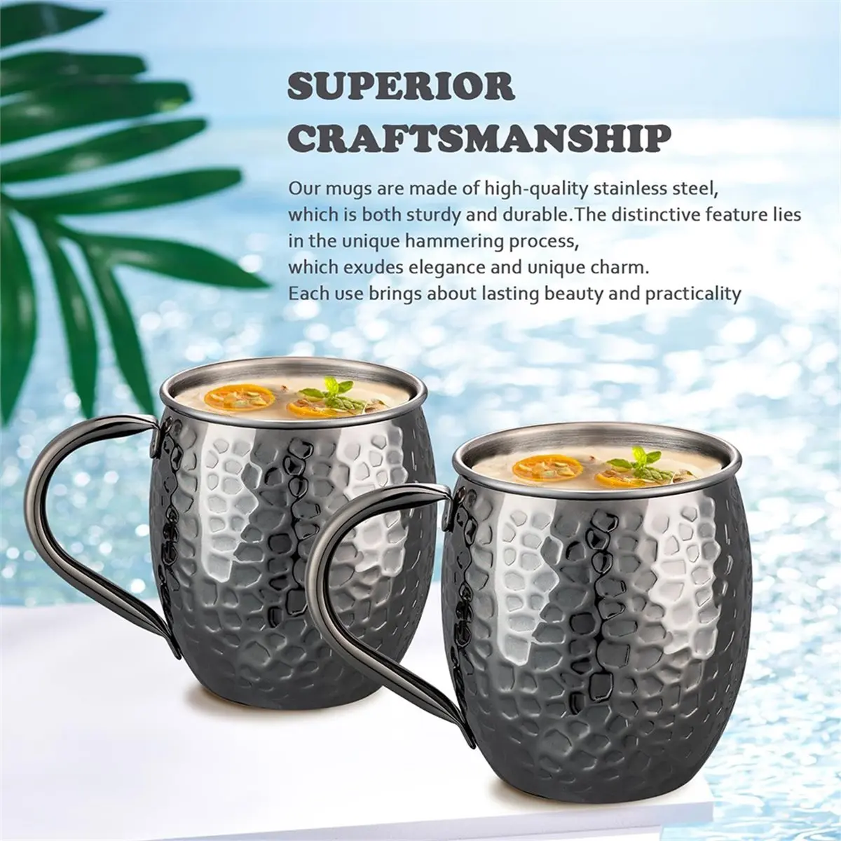 

Набор из 4 кружек, кружки из нержавеющей стали с гальваническим покрытием и узором под камень, идеально подходят для вина, пива, холодных напитков, бара