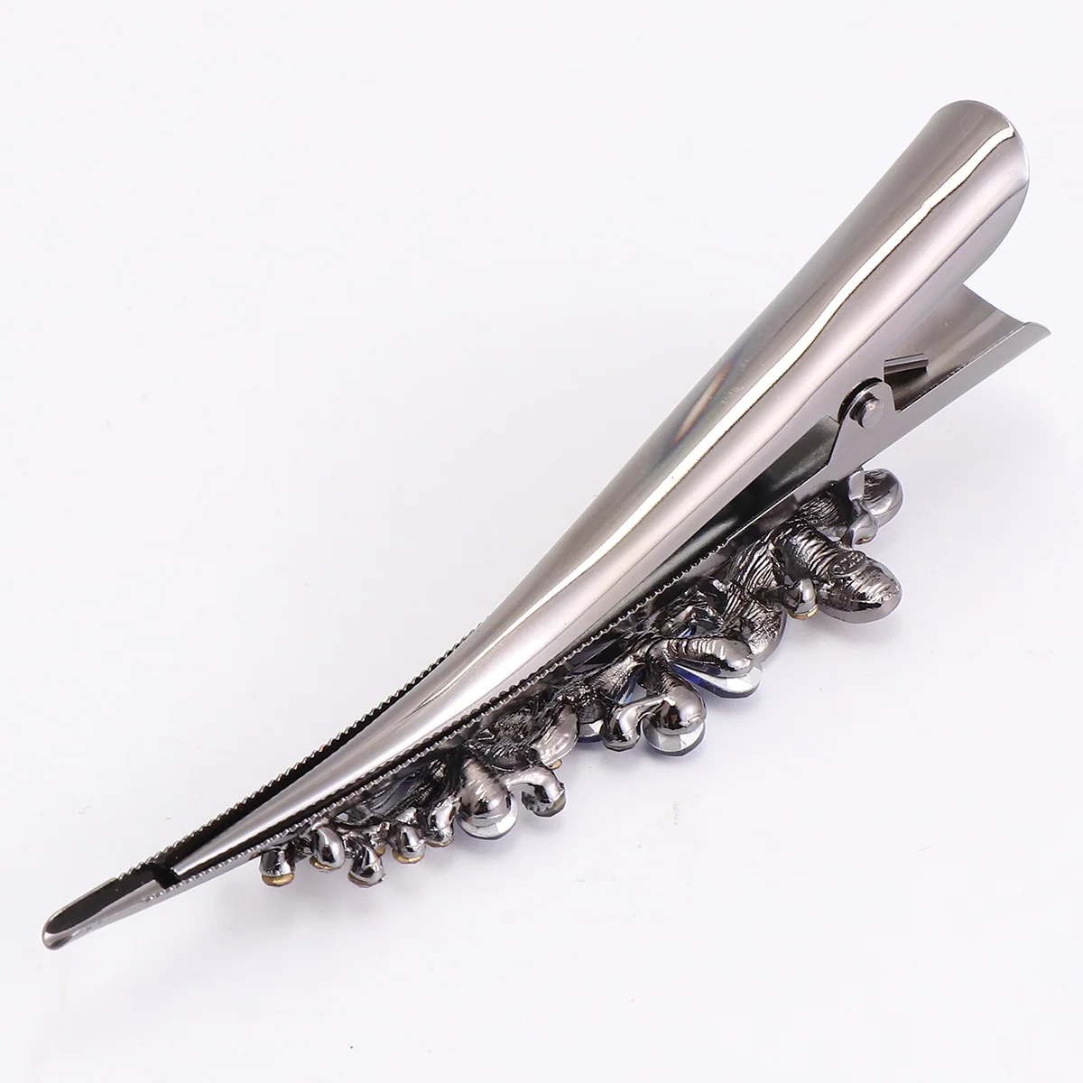 

Hair Pin Retro Large Rhinestone Metal Horn Clip Headdress Crystal Accessories Studded Hairpin Blue Bobby Miss