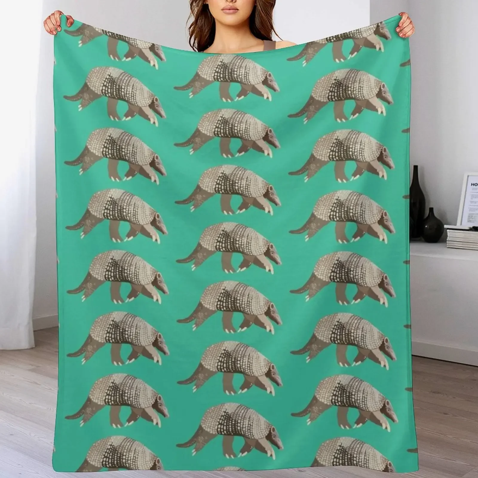 

G is for Giant Armadillo Throw Blanket Fluffy Cozy Throw Blanket for Home Decor