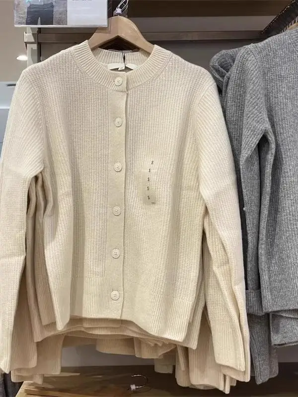 

Soft round Ne Knitted Open Cardigan Long Sve Base irt Pure Color Autumn Winter Women's Faion Sweet Sle Knitted Swe...