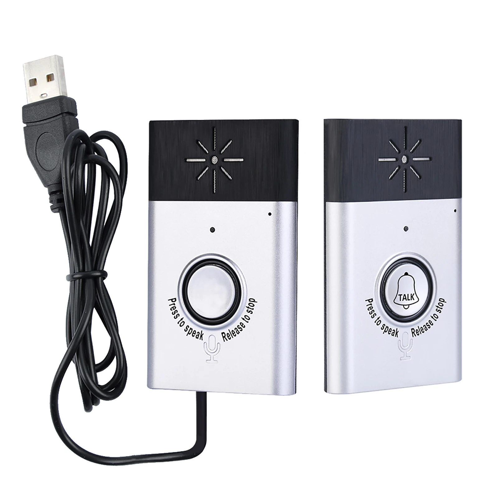 Sonnette d'interphone vocal sans fil, moniteur de conversation bidirectionnelle, 1 * bouton d'unité 