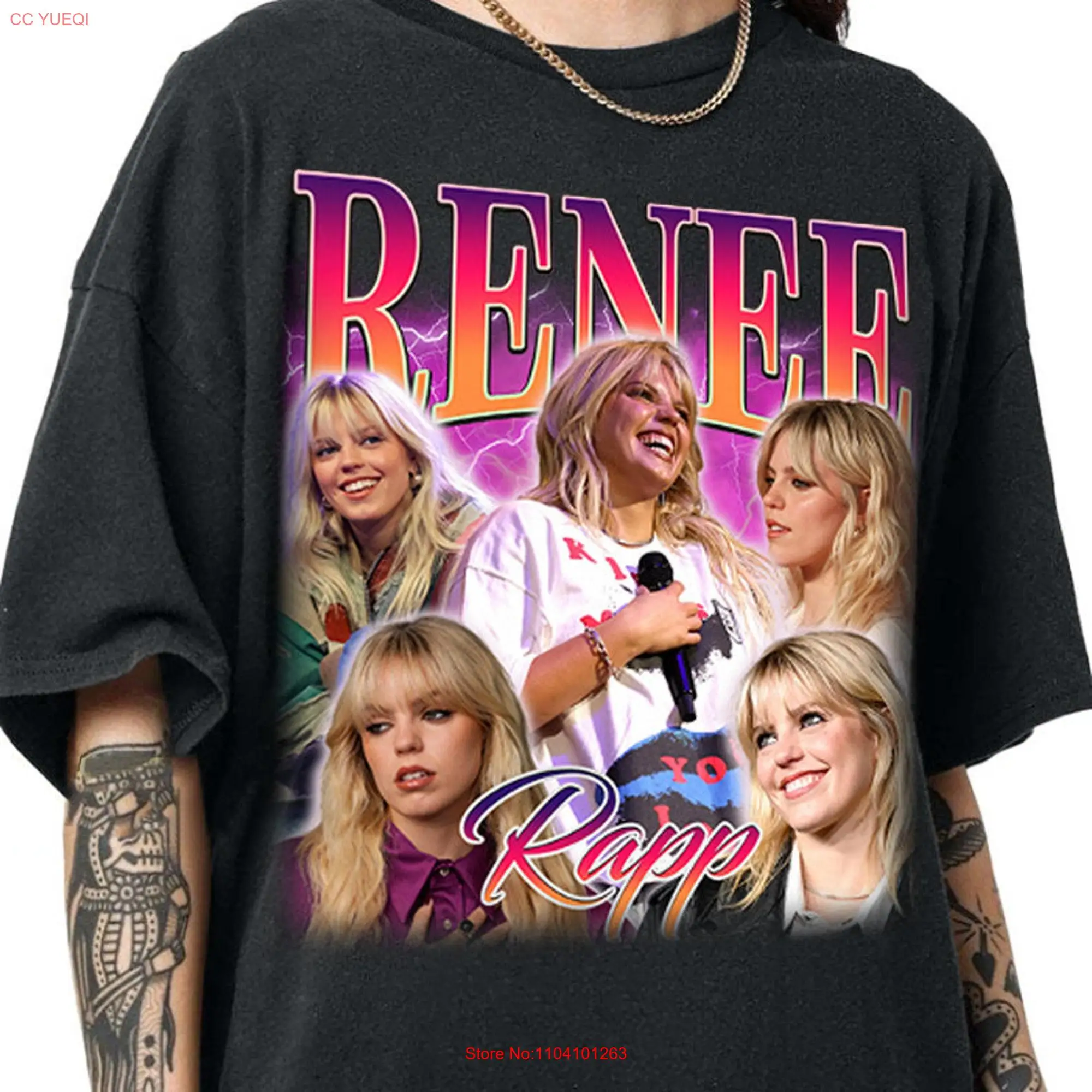 Limited Renee Rapp Vintage T Shirt for Woman anda Man Fan long or short sleeves