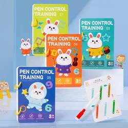 32/64/96 Pages Children Pen Control Training Book Practice Card Magical Tracing Workbook Early Education Copybook for Kid Gift