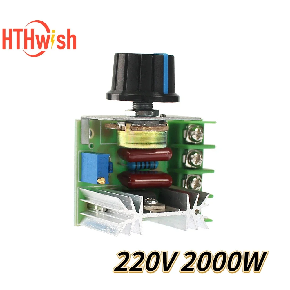 1PC 220V 2000W SCR Electronic Voltage Regulator Module Speed Control Dimming Thermostat Power Regulator 2000 Watt AC 50 - 220 V