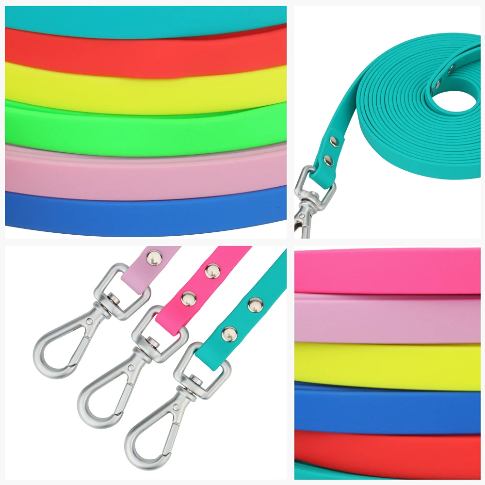 PVC Long Dog Leashes, Cat Traction Rope, Candy Color, Outdoor Short Pet Leash, Blue Rose Red Yellow