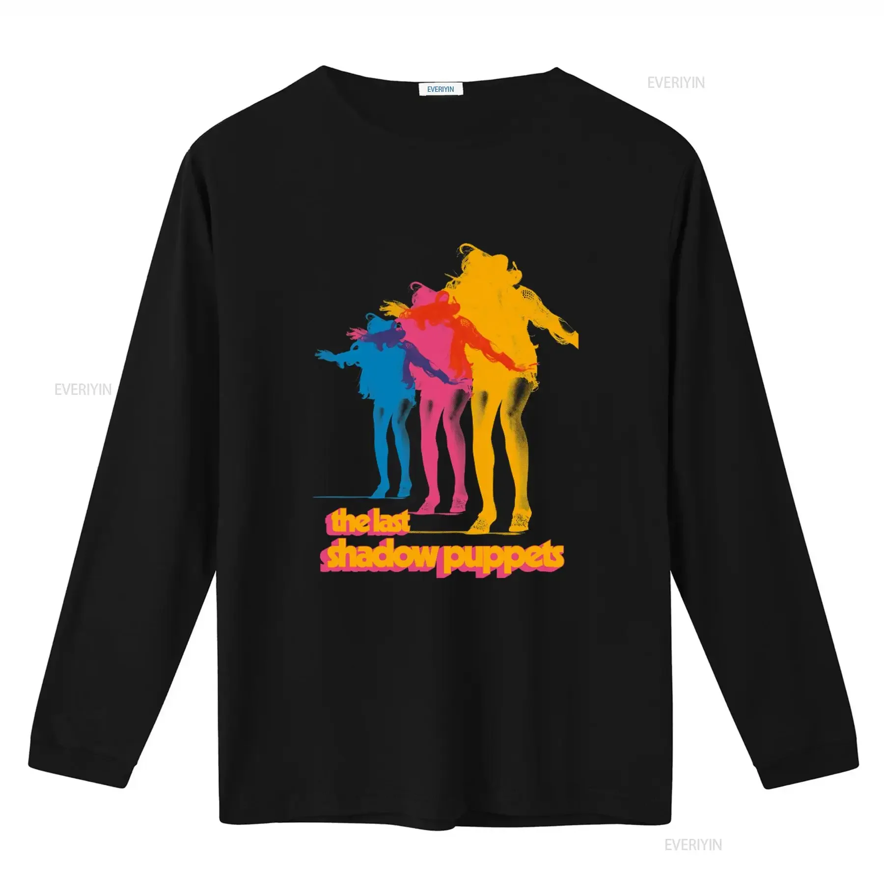 Sale The Last Shadow Puppets Colorful Silhouette Print T Shirt For  vintage Washed Casual Soft Slightly graphic