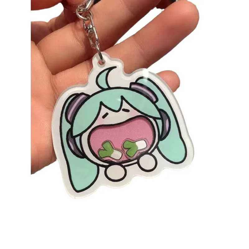 Hatsune Miku MEIKO Keychain New Creative Cartoon and Cute Girl Style Fashionable Simple Portable Student Backpack Pendant Gift view 5