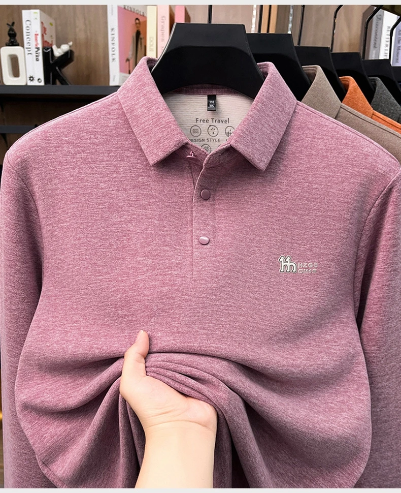 Marke Mode Buchstaben Muster Langärmel Polo-Shirt Herren Luxus Herbst Neues Leicht Komfort Geschäftsbereich Freizeit Flip-Kragen T-Shirt – Detail 20