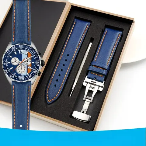 20mm 21mm 22m For Tag Heuer F1 Citizen Diving strap Sports Canvas Fabric watchband men Nylon leather watch Blue orange wristband