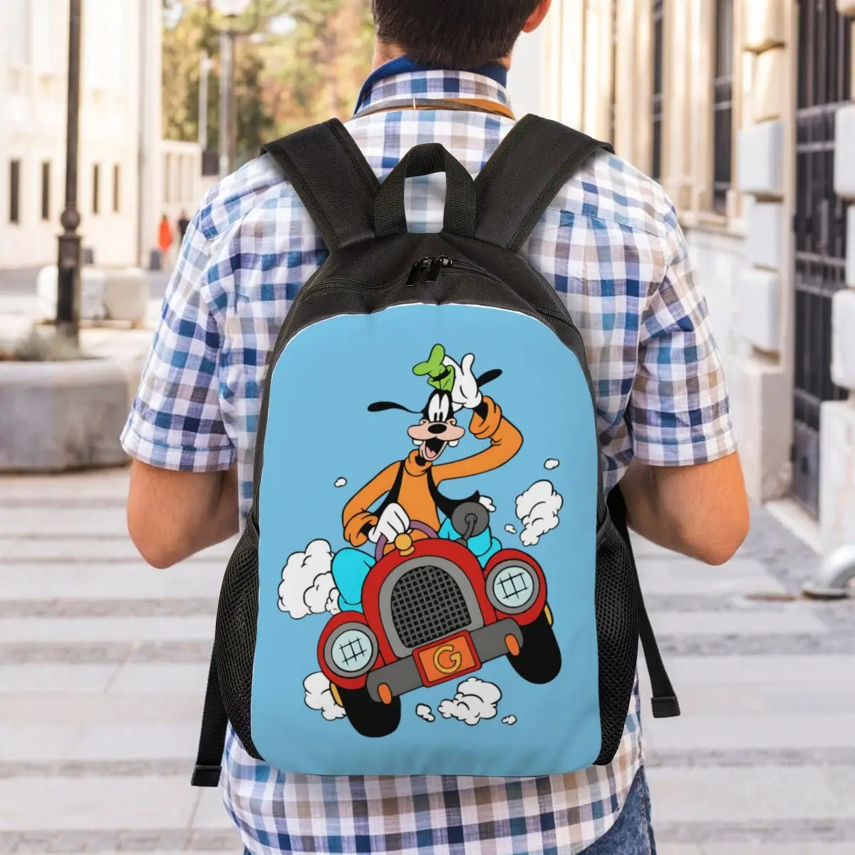 Aangepaste Goofy Reisrugzak Dames Heren School Laptop Boekentas Cartoons Student Dagrugzak Tassen