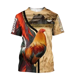 Spain Men's T-Shirt For Men 3D Printed Spanish Rooster T Shirts Oversized Fashion Tops Short Sleeves Summer Men's Clothing Tees