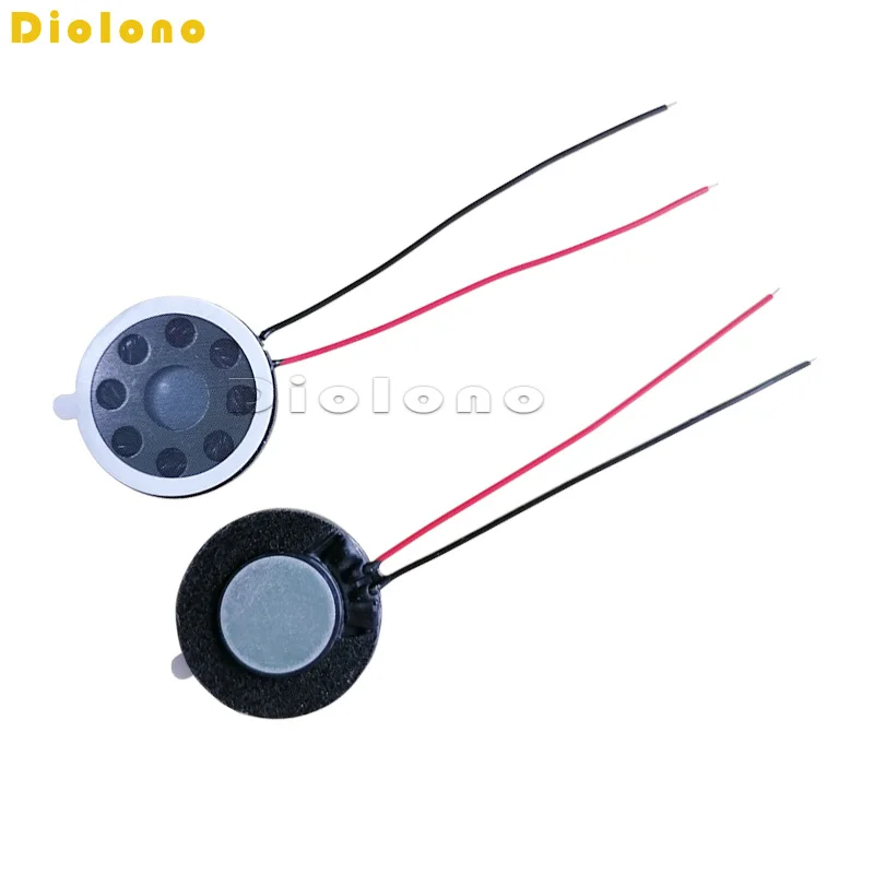 Altavoz acústico F25 de 25mm, portátil, redondo, para tableta, teléfono, MP3, 1W, 8 ohmios, espesor de 4,2 MM, con cables, accesorios de Audio DIY