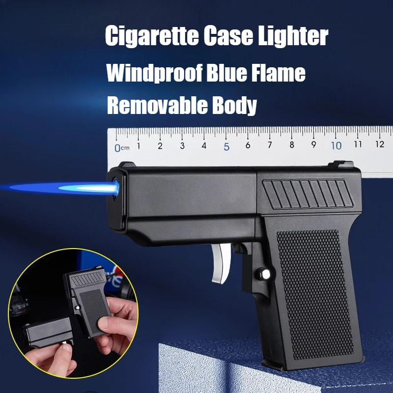 

Newest Cigar Igniter Split Cigarette Box Lighter Straight To Flame Inflatable Windproof Cigarette Lighters & Smoking Accessories