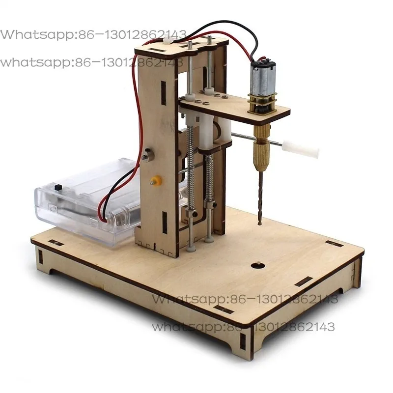 Mini Benchtop Drill Technology Making Invention DIY Board Drilling Model Tool
