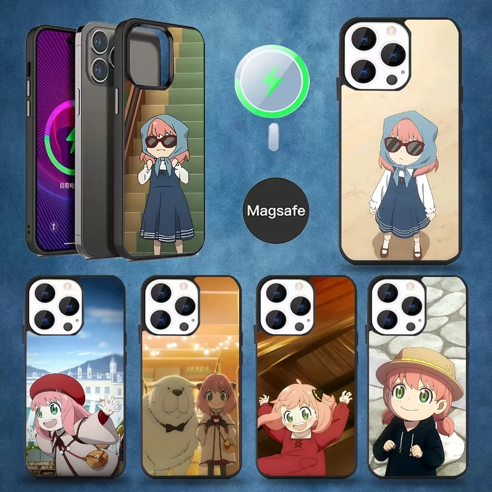 

S-Spy X Family Anya Forger Phone Case For iPhone 16,15,14,13,12,11,Pro,Max,Plus,Mini,Magsafe,Magnetic Wireless Charging Case