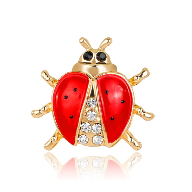 Cartoon seven star ladybug animal brooch