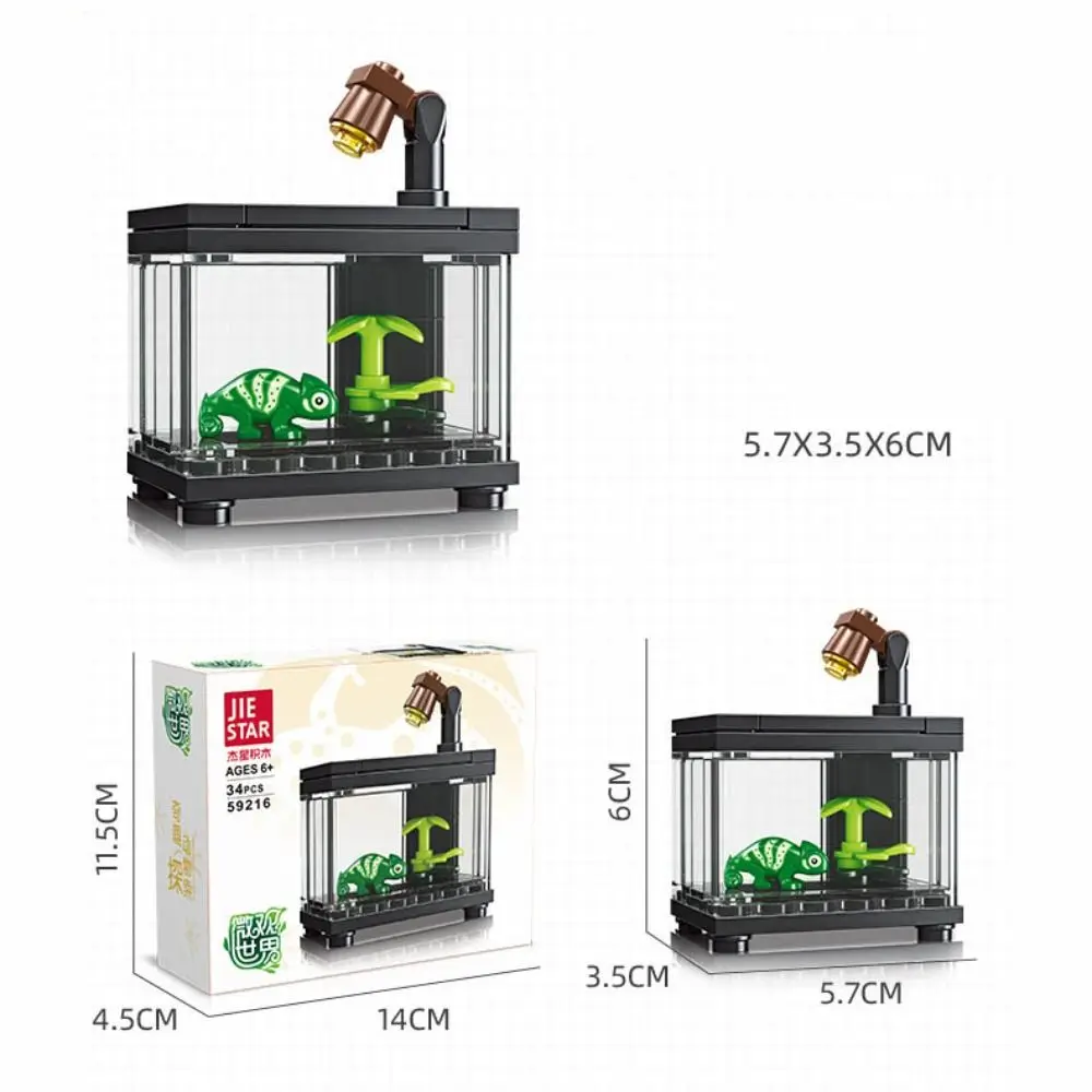 Nouveaux blocs de construction en plastique micro monde Aquarium assembler des jouets bricolage tortue ornement de bureau enfants cadeau