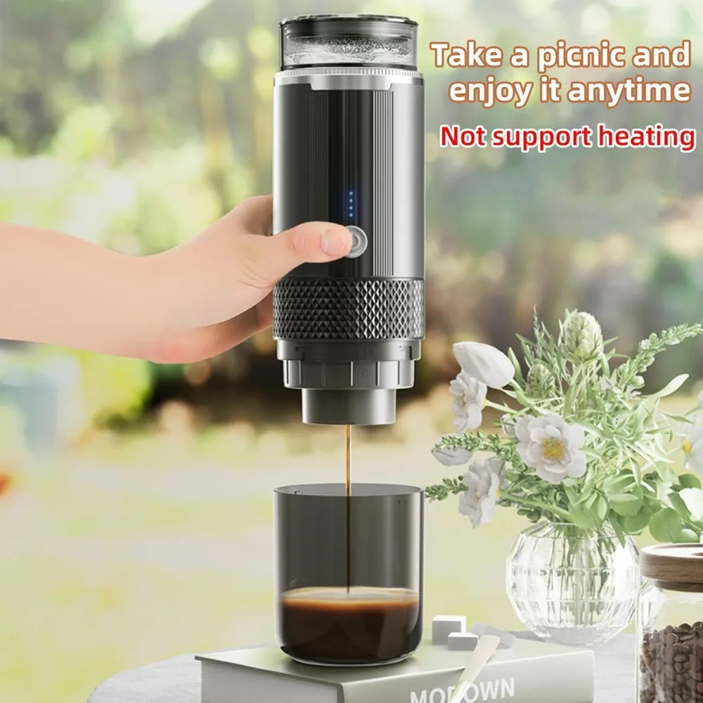 2025 Portable Electric Espresso Coffee Machine One Button Operation with Light Cordless Rechargeable Handheld Coffee Machine