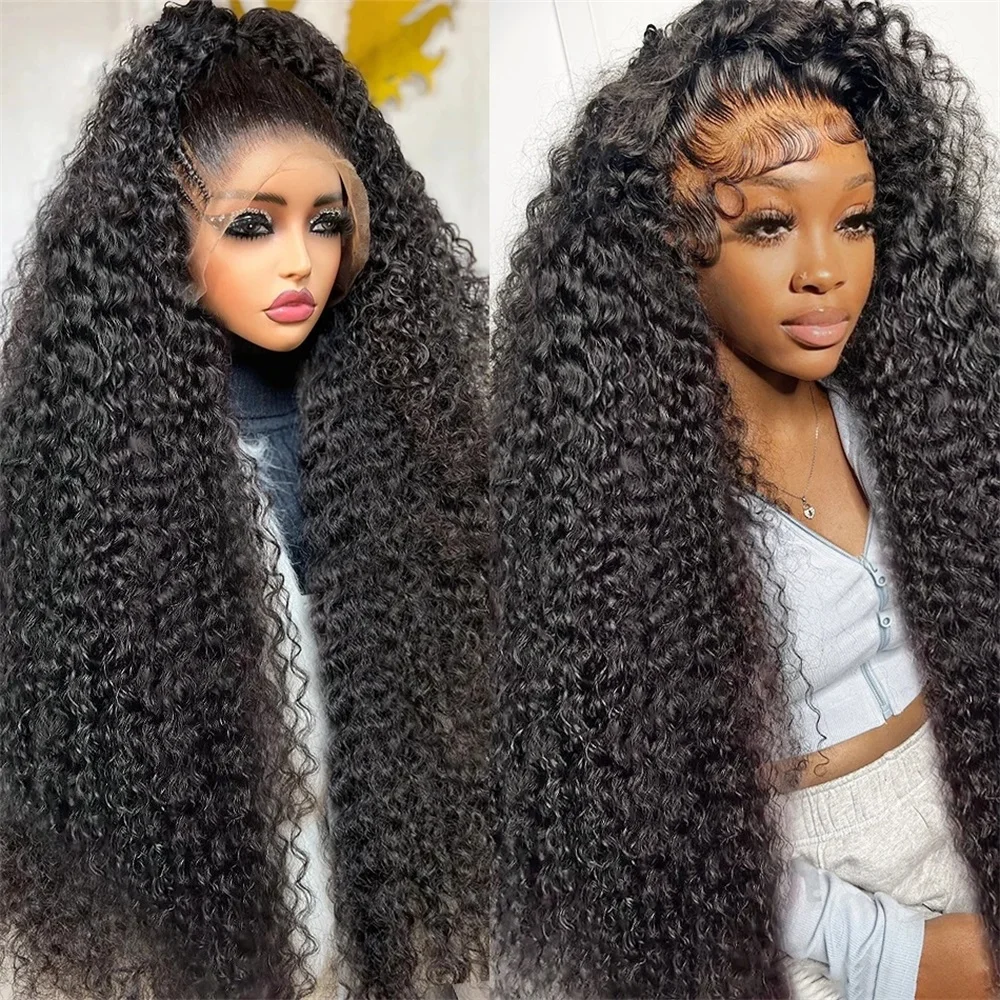 30 36 Inch Deep Wave Lace Frontal Wig 13x4 13x6 Lace Front Human Hair Wigs For Women Brazilian 4x4 Transparent Lace Closure Wig