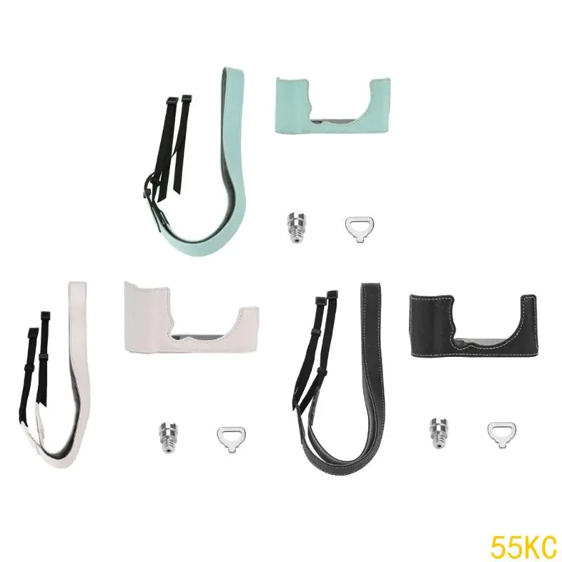 

55KC Leather Half Camera Protections Case for XM5 Ensuring Scratch Resistance and Easy Screen