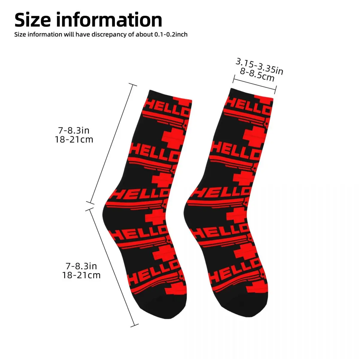 Hip Hop Vintage Red Sign Crazy Men's compression Socks Unisex H-Helldivers Harajuku Seamless Printed Funny Novelty Happy Crew