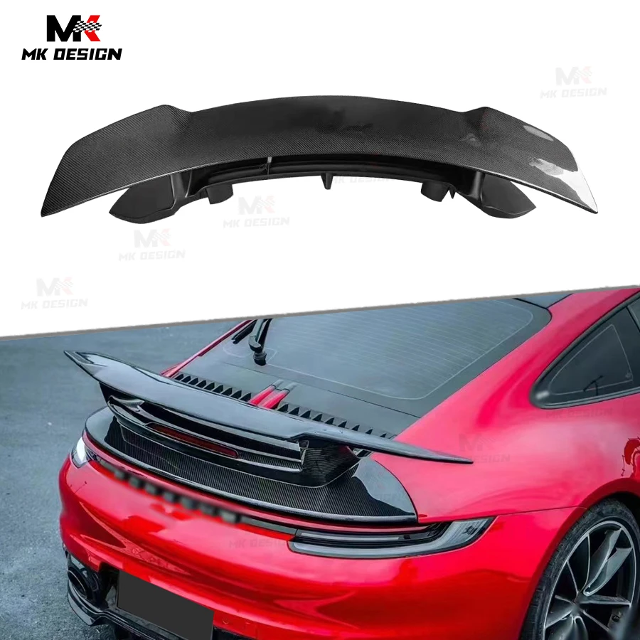 

Углеродное волокно в стиле SD, задний спойлер багажника, крыло для Porsche 992 911 2019-2023, задний спойлер багажника, Стайлинг автомобиля
