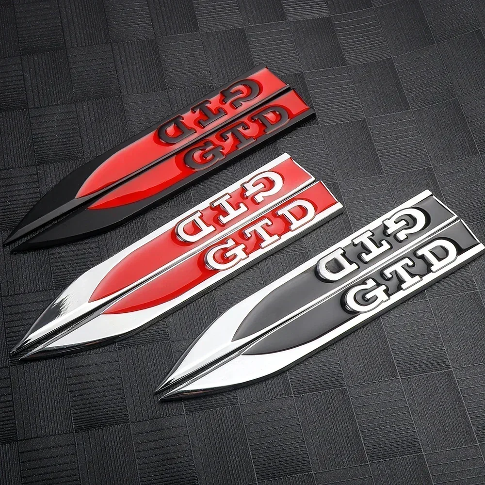

1 pair 3D Metal GTI R Logo Emblem Car Body Stickers Decals For VW Golf 3 4 5 8 Polo MK8 GTI GTD R Auto Decoration Accessories