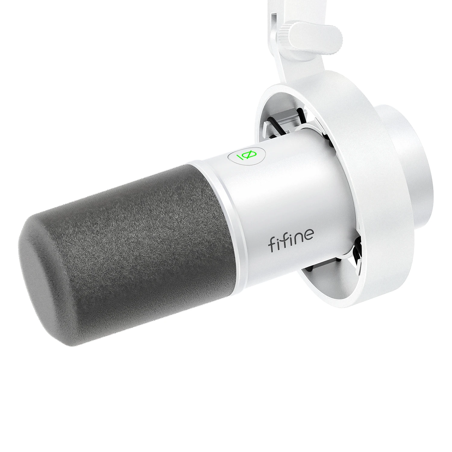 FIFINE Dynamic USB/XLR Microphone with Gain Knob/Touch-mute/Headphone Jack,Recording Mic for