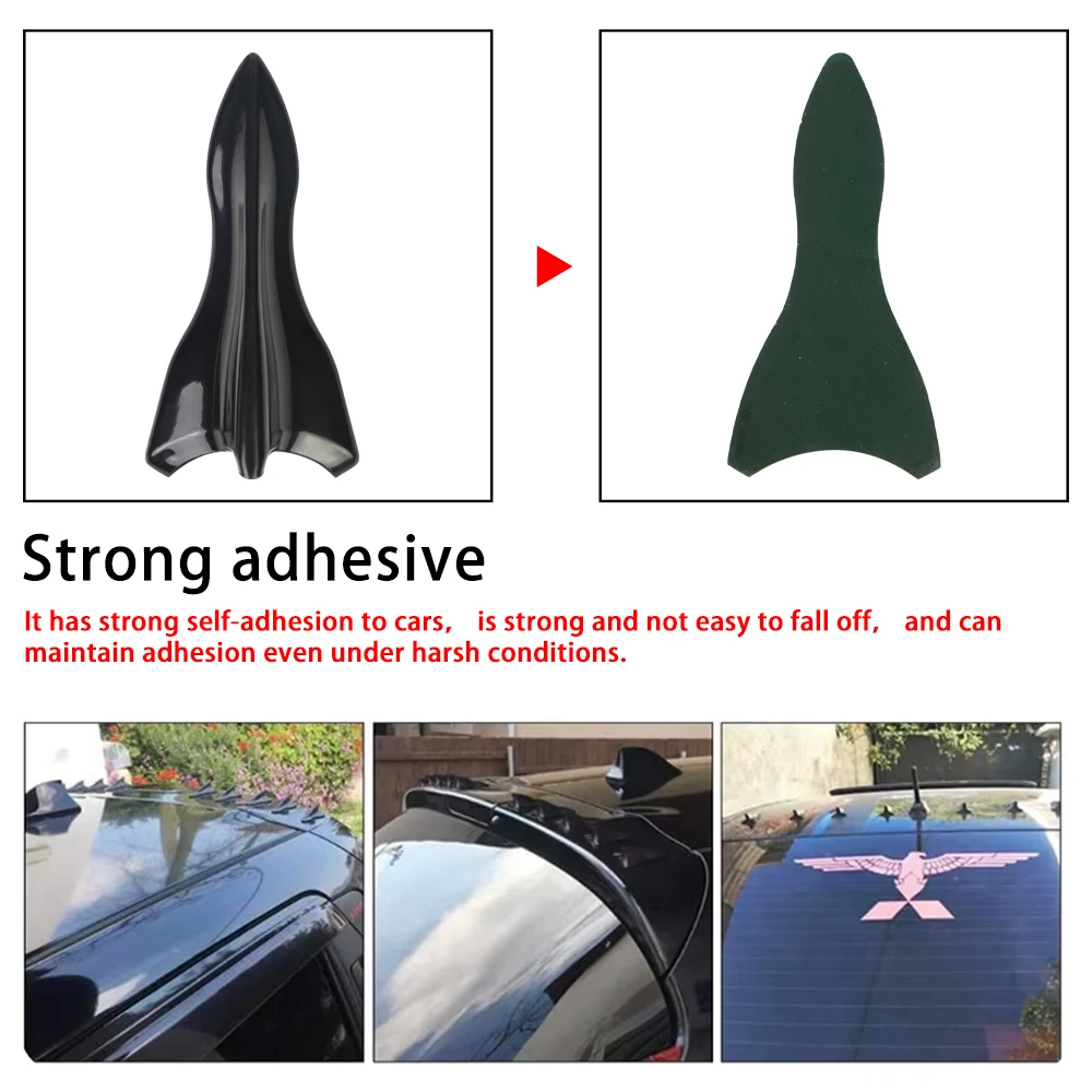 10 قطعة سقف خلفي زعانف القرش سبويلر الجناح عدة العالمي سقف السيارة المفسد الوفير سبويلر زعانف القرش الناشر مولد دوامة #4