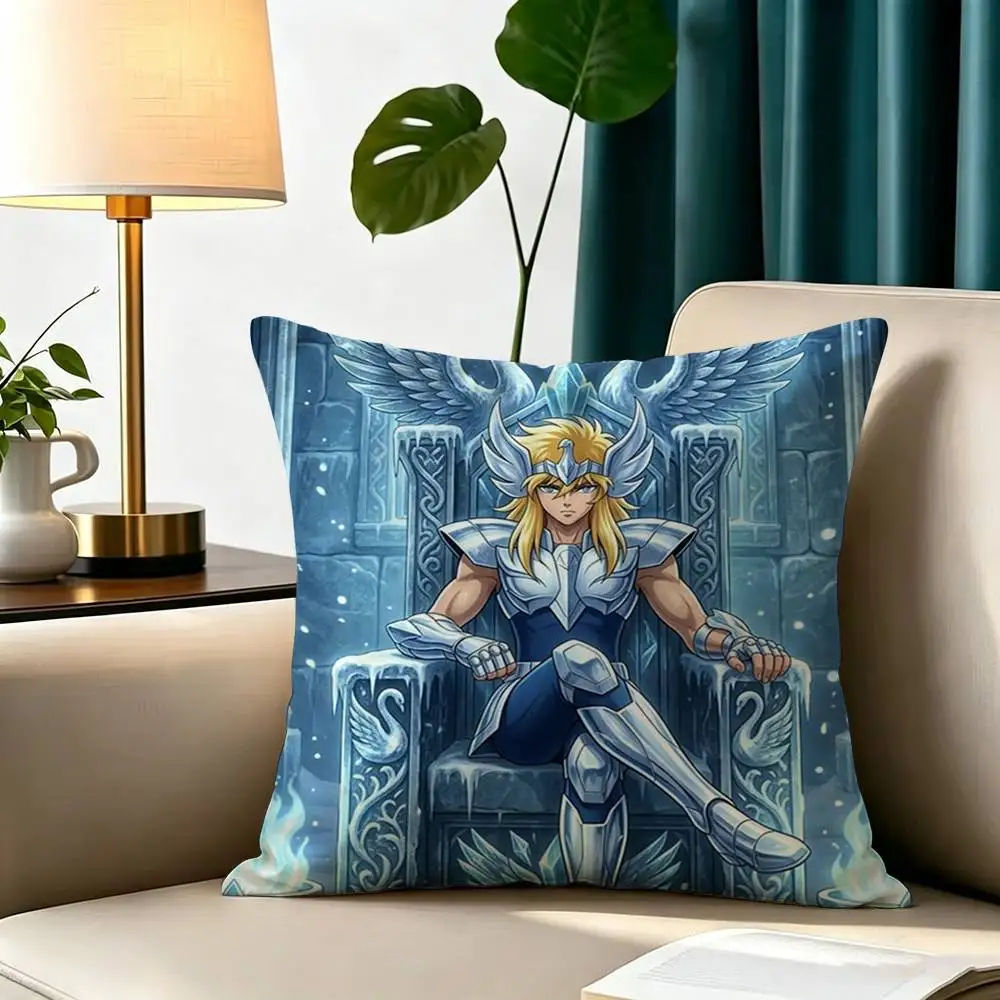 Saint Seiya Knights Z-Zodiac  Pillow Case Square Double-Sided Sofa Cushion Cover Bedroom Bedside Pillow