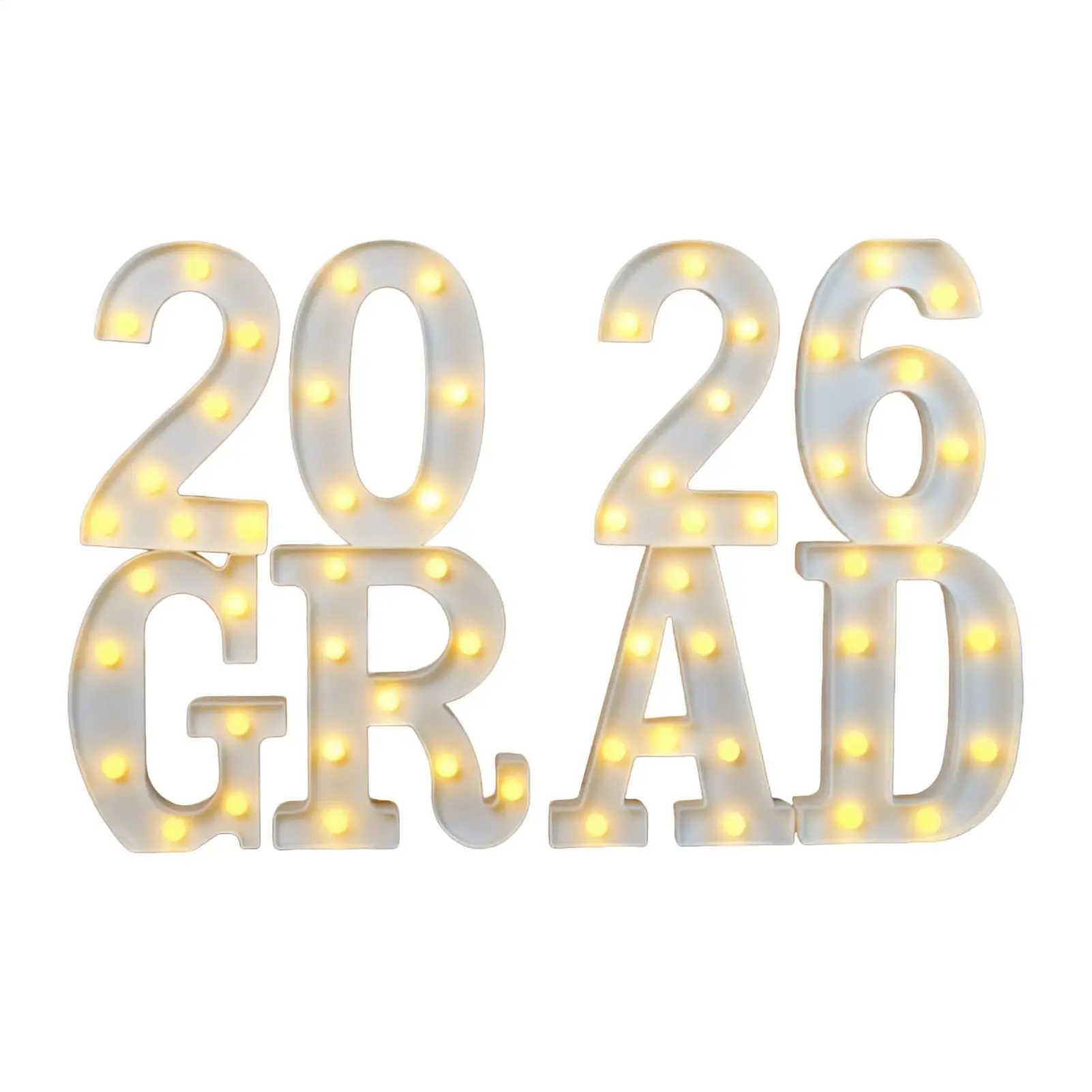 

Декор для выпускного 2026: Светящиеся буквы, настольные украшения, светодиодный декор для выпускных вечеров в школах, детских садах, дошкольных учреждениях и колледжах