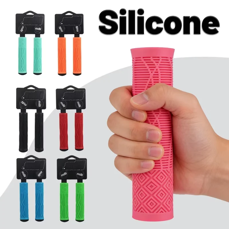 Puños de Silicona Odi para Bicicleta de Montaña, 22 mm, Naranja, Rosa, Verde, Azul, Negro, Rojo, Bianchi, Puños Ergonómicos 131 Downhill, Cubierta para Manillar de Bicicleta