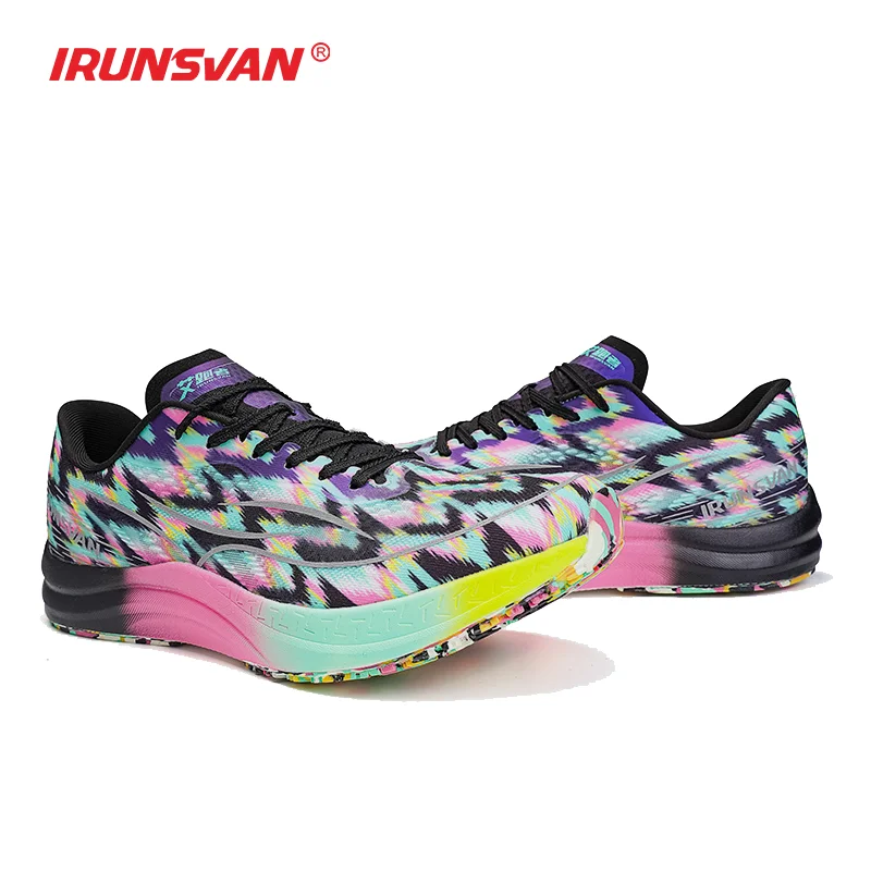 IRUNSVAN Full length nylon carbon plate running shoes for students physical testing and training shoes sports shoes