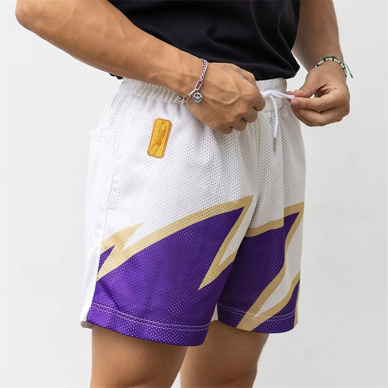 Men sports shorts quick drying elastic mesh Breathable sweatpants Men\'s running training short pants men summer beach pants