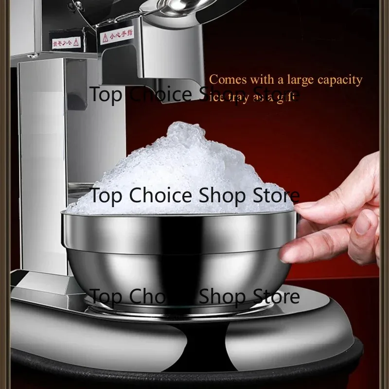 Electric Ice Crusher 4‑Blade Stainless Steel Shaved Ice Machine 220Lbs Per Hour Output