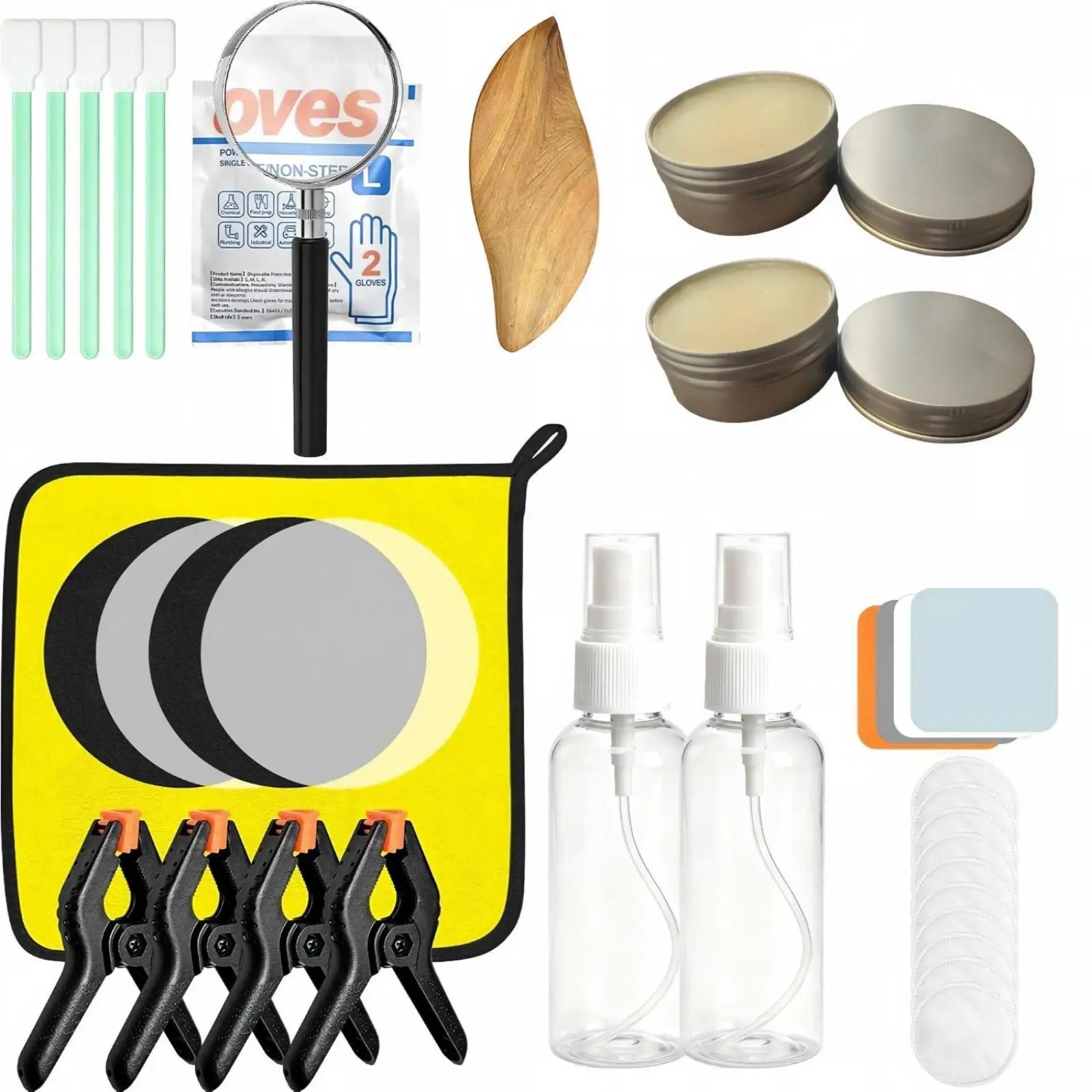 sports-card-cleaning-repair-pack-with-enlarging-glass-and-foam-pads-for-precision-restoration