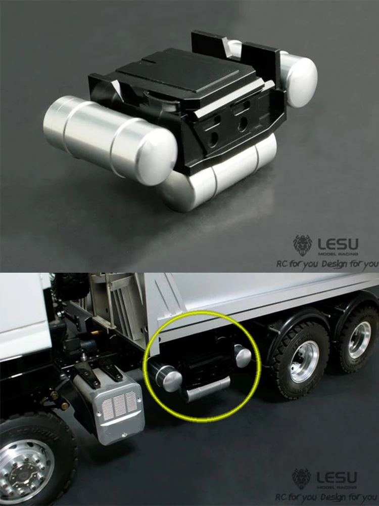 LESU Metal Air Tank Battery Box Combination For 1/14 Tractor Truck Tamiya Outdoor Toys TH02302 Truck DIY Accessory Toy