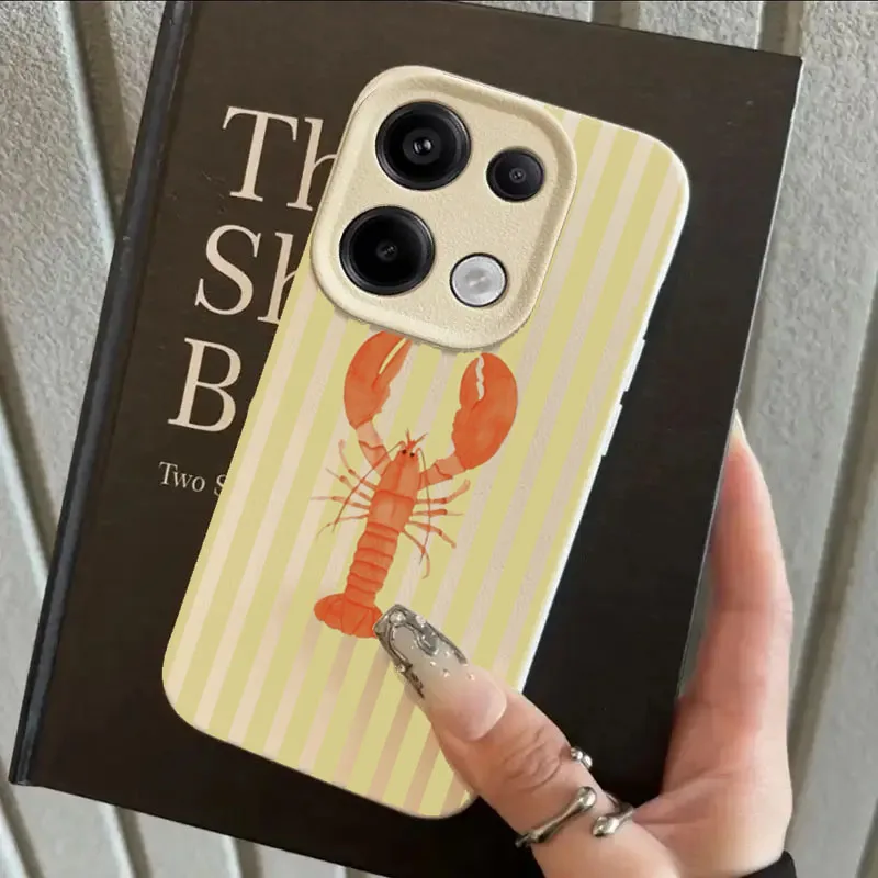 Fresh Shell Stripes Design Phone Case for Xiaomi Poco F7 X7 X6 X5 F5 M6 Pro 4G F6 Pro 5G Shockproof Lychee Pattern Bumper Cover view 5