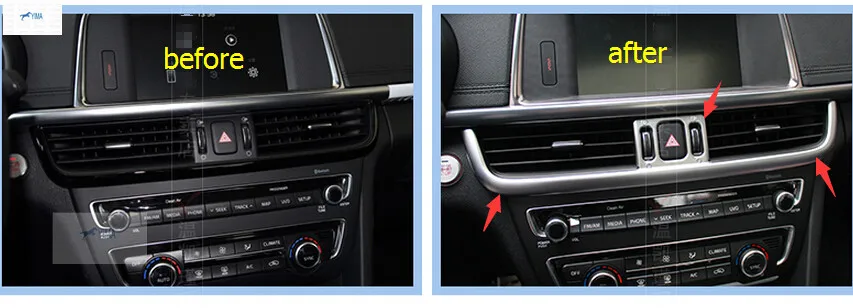 Lapetus Front & Central Control Air Conditioning AC Vent Outlet Cover Trim 3 Pcs Fit For KIA Optima K5 2016 Auto Styling