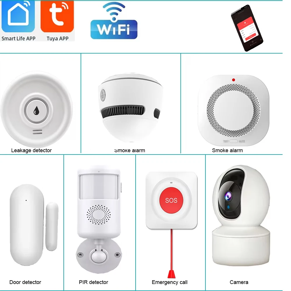 

Беспроводная автоматическая сигнализация TUYA Home Security, для домашней автоматизации и жилой охранной сигнализации,