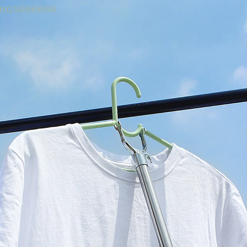 

1pc Laundry Hanging Fork Portable Clothes Airing Fork Support Aluminium Alloy 3 Colors Clothes Rack Durable Home Accessories