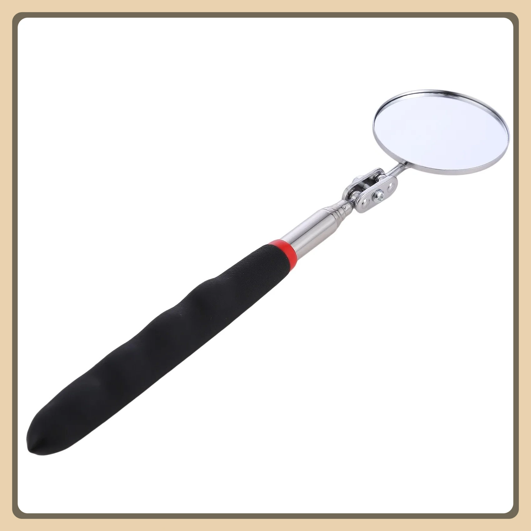 1Pcs Inspection Mirror 34" Extension 360° Rotation Extendable Telescopic Handle Retractable Lighted Tool on A Stick for Me