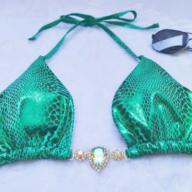 Bikinis con diamantes de imitación para mujer, traje de baño Sexy, Bikini brasileño con Push-Up, ropa de playa, trajes de baño para piscina