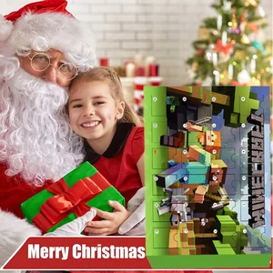 أنيمي ماين كرافت الكرتون الشكل عيد الميلاد مجيء التقويم مربع Kawaii شخصيات عالمي MC نموذج أطفال ألعاب عيد الميلاد هدايا عيد الميلاد أفضل 10 هدايا تذكارية مبيعا من Minecraft - رقم 9