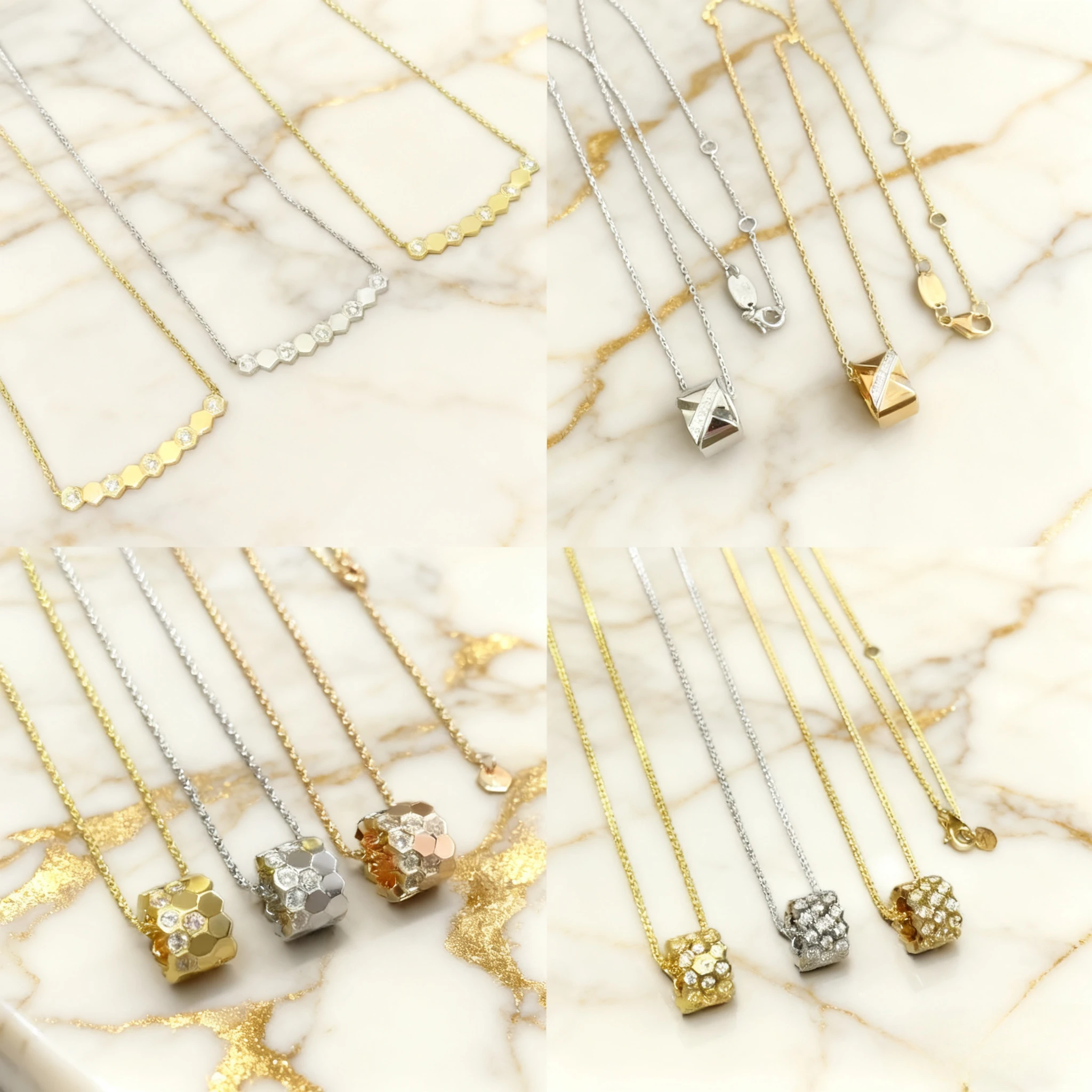 

Модные ювелирные изделия 2025 года. Высококачественное женское полное колье с бриллиантами в форме сот, идеально подходит для Дня святого Валентина, дня рождения и вечеринки.