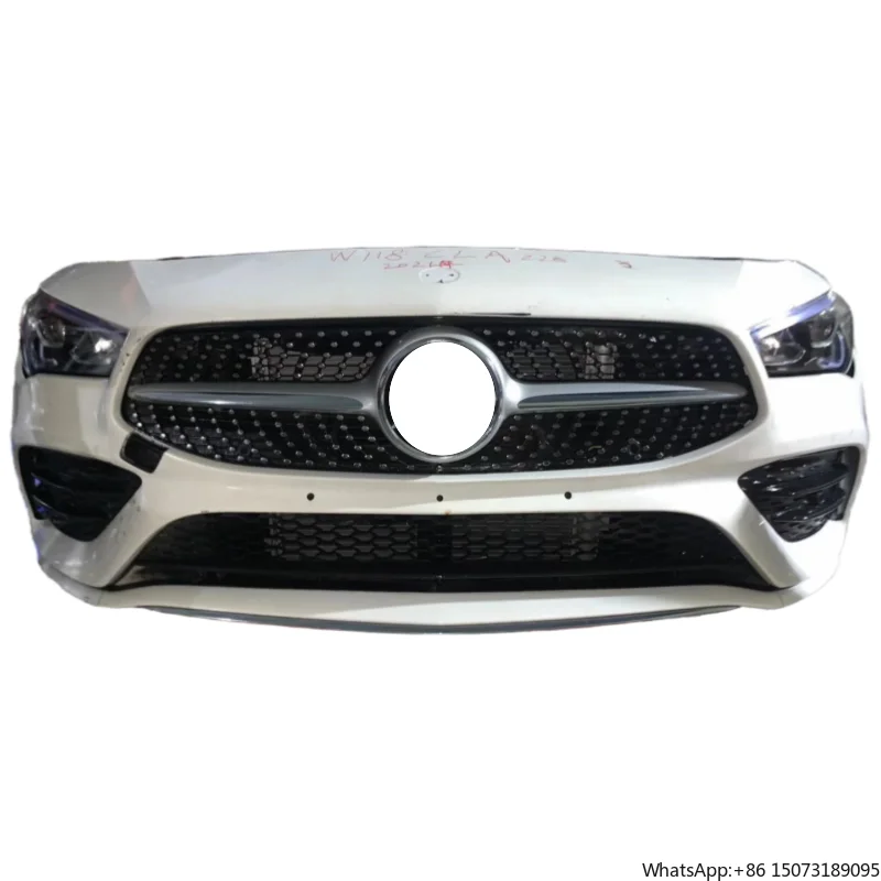 

Front Bumper Assembly for CLA W118 Including Radiator and Headlights; New Radiator Headlights Not Included