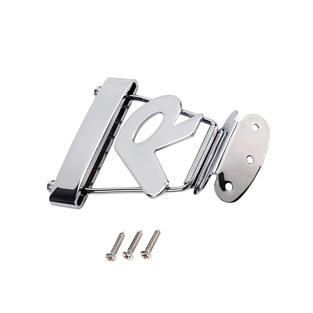 

6 String Metal Semi-Hollow Guitar Tailpiece Bridge R Shape Replacement Part for Jazz Guitar Professional Upgrade