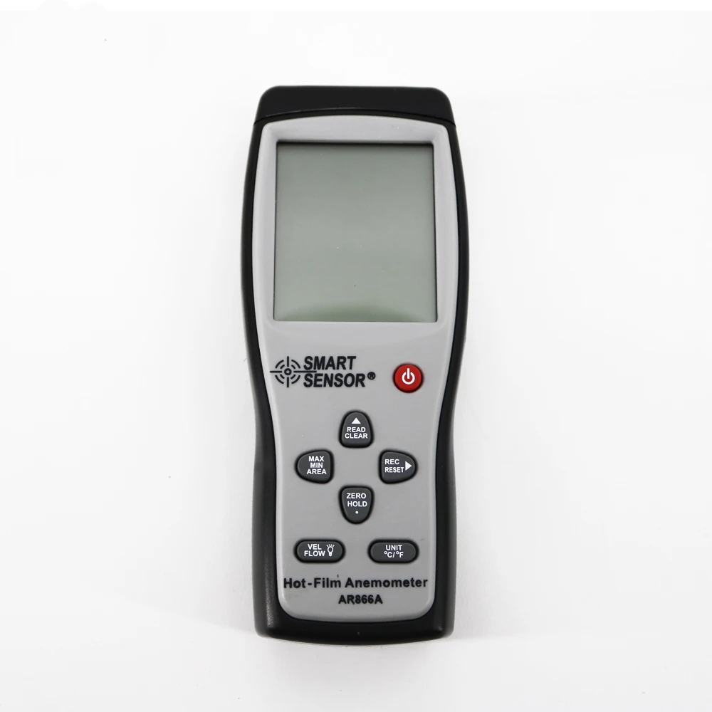 AR866A Hot Wire Thermo-Anemometer Air Flow Velocity Wind Speed Meter Wind Speed Measurement Range: 0.0 ~ 30 m/s