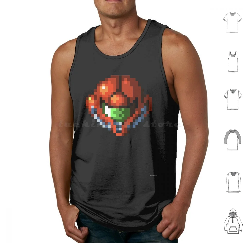 Samus Tank Tops Print Cotton Metroid Super Metroid Samus Aran Samus