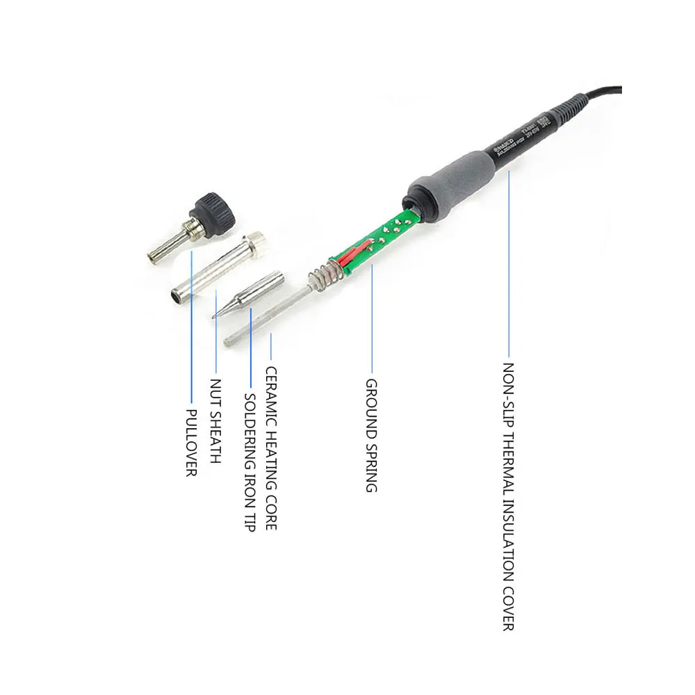 デジタル熱電溶接ステーション,LCDディスプレイ付き電気溶接ガン,110v/220v,FX-888Dチップ用溶接ワイヤー